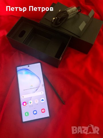 Samsung Galaxy Note10 + 5G Aura Black 12 GB RAM-256 GB КОМПЛЕКТ! НЕРАЗЛИЧМ ОТ НОВ!, снимка 1 - Samsung - 42100903