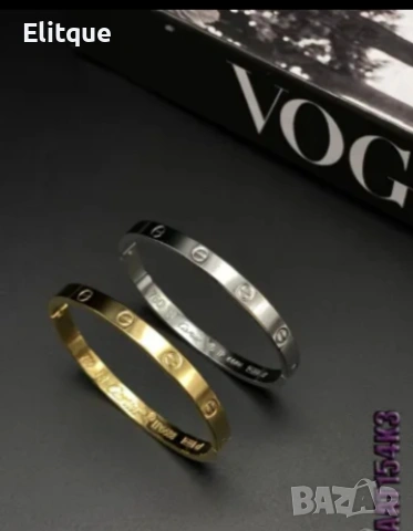 гривна от висококачествена стомана cartier , снимка 3 - Гривни - 54322974