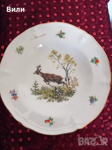 Прекрасни чинии с декорация от диви животни , снимка 3 - Чинии - 49293186