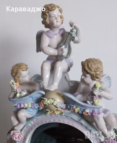 Порцеланово Огледало Sitzendorf XIXвек, снимка 5 - Други ценни предмети - 47013874