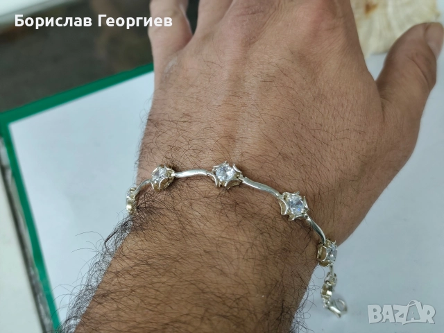 Сребърна гривна 925, снимка 5 - Гривни - 52640010