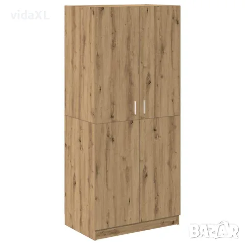 vidaXL Гардероб Artisan Дъб 90x52x200 cm Инженерна дървесина, снимка 1 - Гардероби - 56148253