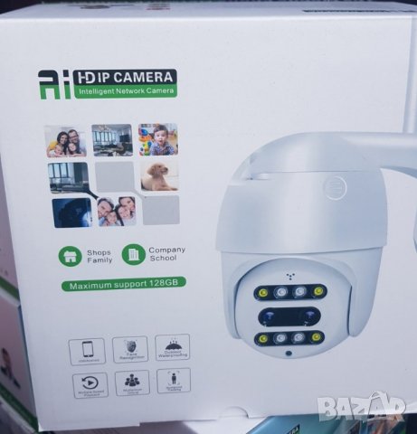 Двойна WiFi безжична IP камера 2MP FULL-HD1080P с цветно нощно виждане,, снимка 4 - HD камери - 34650360