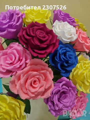 Рози, снимка 6 - Изкуствени цветя - 44242384