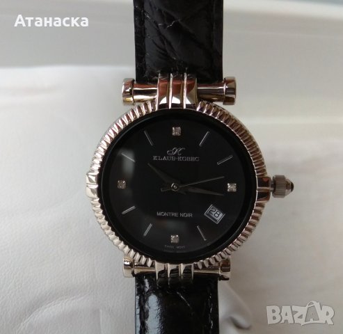 Klaus-Kobec Montre Noir - чисто нов английски дизайнерски часовник, снимка 2 - Дамски - 28307447