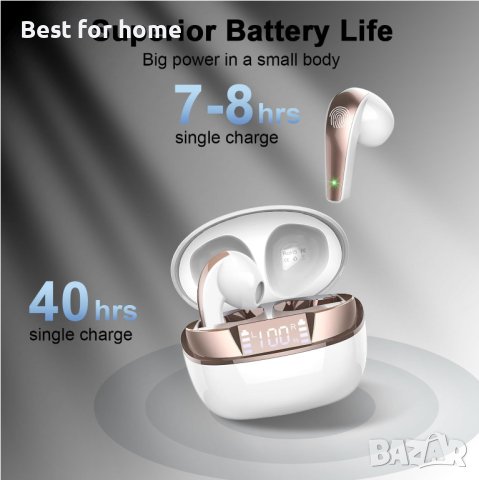 Безжични слушалки dobopo Q13, Bluetooth 5.3,вграден HD микрофон,IP7 мини водоустойчиви, снимка 6 - Слушалки, hands-free - 44239770
