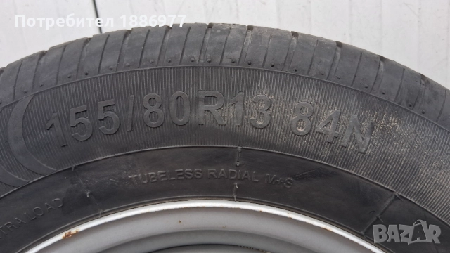 Гума с джанта за ремърке, снимка 2 - Гуми и джанти - 52662442