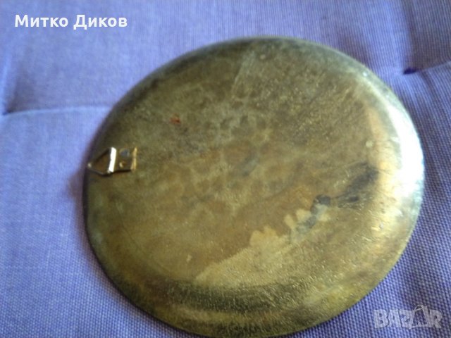 Руски емайл Cloisonne винтидж бронзов декоративен съд ръчно изработен d-10.3cm за окачване , снимка 7 - Антикварни и старинни предмети - 35259529