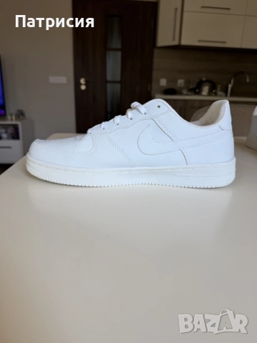 Бели мъжки сникърси маратонки Nike Air Force 1 Low ниски кецове, размер 45, бял цвят, white, AF1, снимка 4 - Кецове - 56042889