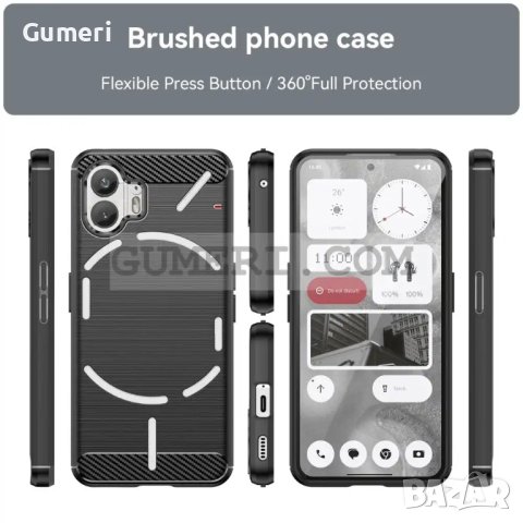 Nothing Phone (2) Противоударен Силиконов Гръб - Карбон, снимка 5 - Калъфи, кейсове - 42209966