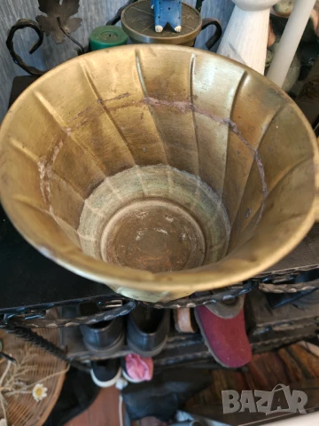 Лот страхотни месингови кашпи, снимка 7 - Декорация за дома - 51032215