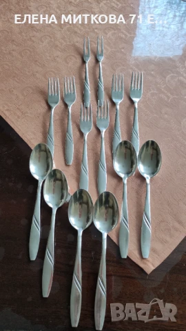 МКМ 90 посребрени прибори за хранене 14 бр, снимка 1