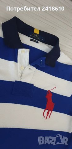 POLO Ralph Lauren USA Flag Pique Cotton Slim Fit Mens Size L  ОРИГИНАЛ! Мъжка Тениска!, снимка 9 - Тениски - 50436379