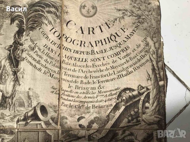 Оригинална френска топографска карта – Jean de Beaurain , снимка 6 - Други ценни предмети - 42269647