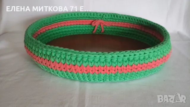 Hand made панери плетени на една кука, снимка 5 - Декорация за дома - 38088753