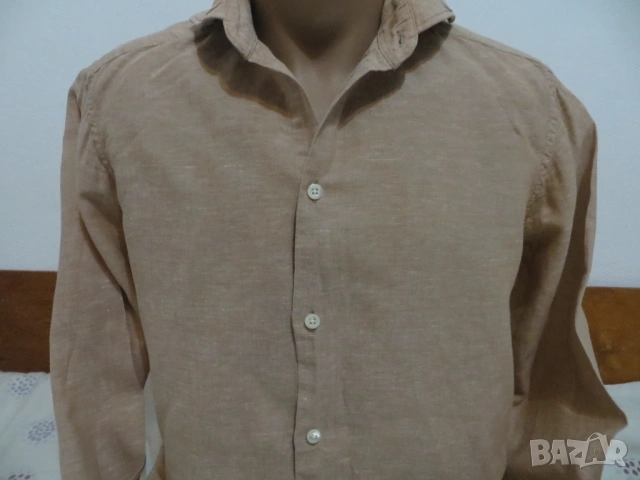 Мъжки ризи с дълъг ръкав от лен , снимка 14 - Ризи - 34605446
