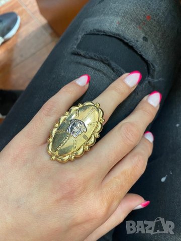 Златен пръстен versace , снимка 2 - Пръстени - 40315018