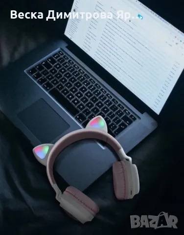 Безжични bluetooth слушалки с котешки уши за деца BT-023C - EP9, снимка 5 - Друга електроника - 47827575