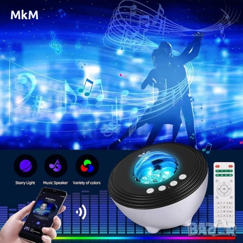 Многофункционален 6 в 1 Звезден проектор Aurora Borealis, снимка 7 - Плейъри, домашно кино, прожектори - 52449617