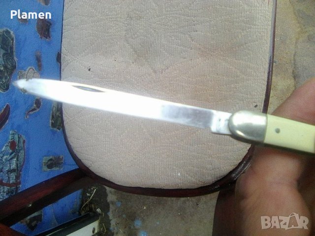 Старо джобно ножче на Петко Денев - Велико Търново с две остриета, снимка 3 - Ножове - 40831865