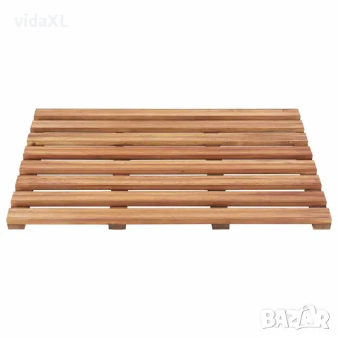 vidaXL Постелки за баня, 2 бр, акациево дърво масив, 56x37 см, снимка 2 - Аксесоари за баня - 56147621