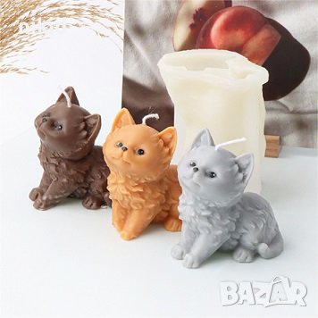 3D Голямо Коте котка лисиче силиконов молд форма фондан свещ гипс шоколад декор смола, снимка 3 - Форми - 40527291