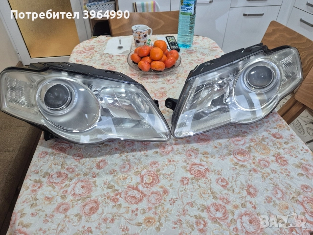 Кристални Оригинални фарове HELLA за Пасат В6 