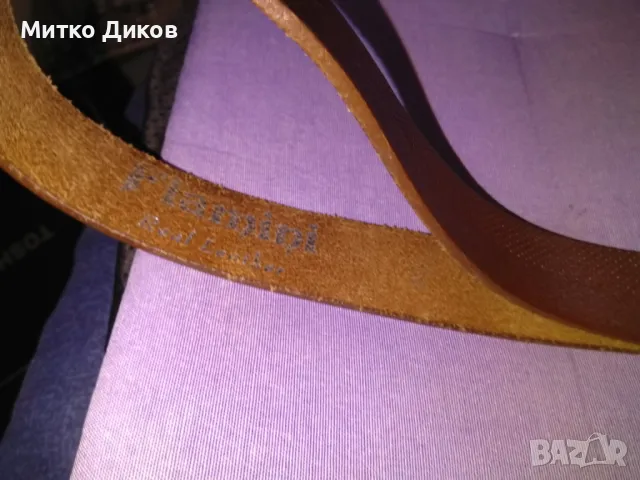 Фламини марков колан естествена кожа 133мм на 33мм нов, снимка 6 - Колани - 49486461
