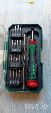 Parkside комплект тресчотка с битове 18 части в кутия, снимка 2 - Други инструменти - 52542847