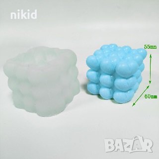 3D Кубче сърца сърце buble силиконов молд форма фондан гипс свещ шоколад, снимка 9 - Форми - 36239963