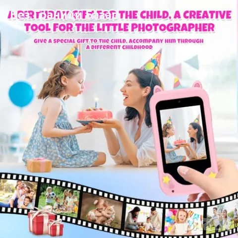 Нов Телефон с камера и игри - Играчка подарък за момичета на 3-8 години , снимка 3 - Други - 47581153