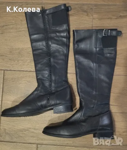 Кожени ботуши, снимка 3 - Дамски ботуши - 47395228