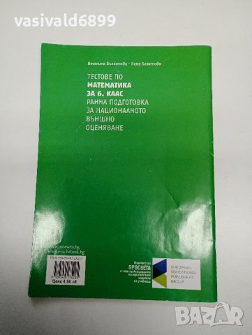 Тестове по математика за 6 клас , снимка 3 - Учебници, учебни тетрадки - 42173621