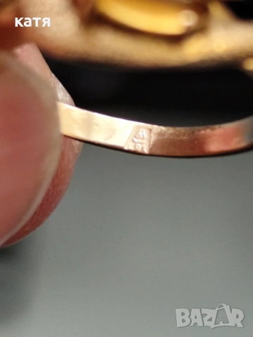 Златен пръстен 14 к , снимка 3 - Пръстени - 53939075
