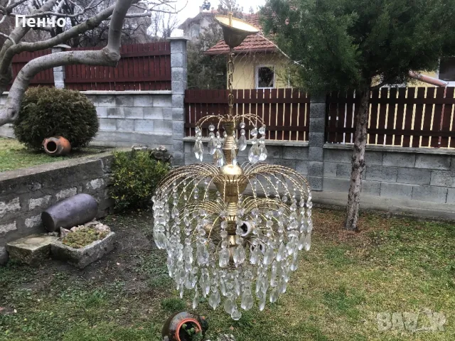 старинен кристален полилей , снимка 10 - Антикварни и старинни предмети - 48331665