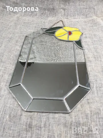 Винтидж огледоло с технология Тифани