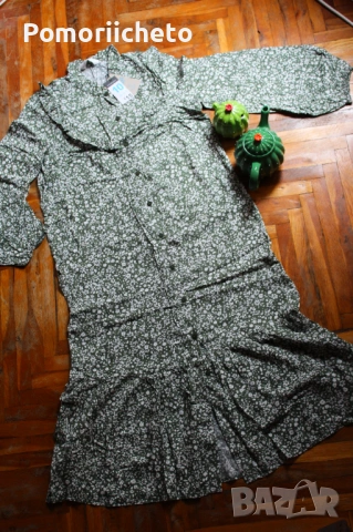 Нова макси рокля с етикет, интересен модел, вискоза, Primark