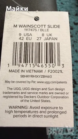 Мъжки чехли UGG , 42 размер, снимка 7 - Мъжки чехли - 56478072