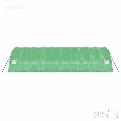 vidaXL Оранжерия със стоманена рамка зелена 60 м² 10x6x2,85 м, снимка 5 - Оранжерии - 56146702