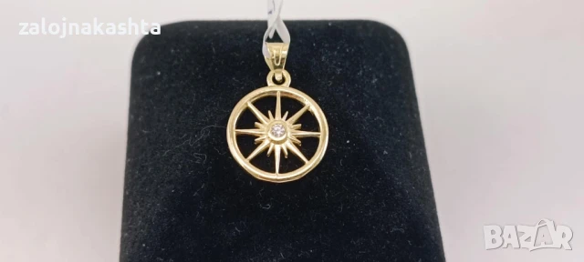 Нова Златна висулка звезда-1,52гр/14кр, снимка 2 - Колиета, медальони, синджири - 50683900