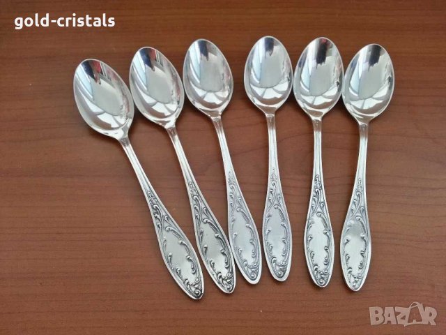 Руски посребрени лъжички мнц, снимка 4 - Антикварни и старинни предмети - 30711233