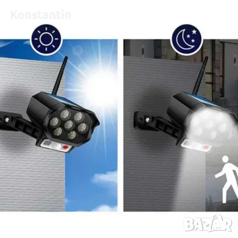 Соларна лампа камера BK-36 DRAGON 1200W - сензор за движение, снимка 4 - Соларни лампи - 55723078