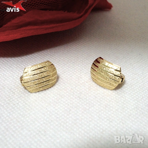 Обеци с 14К златно покритие 2141886