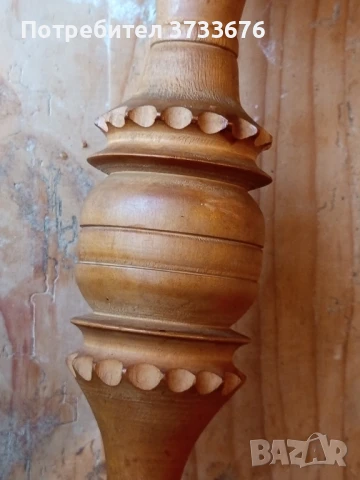 Уникален дървен свещник, висок 59 см, 36 на дървената част.Дебела свещ., снимка 5 - Декорация за дома - 51041330