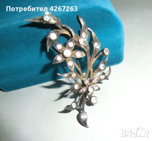 Антикварна сребърна брошка , снимка 7 - Антикварни и старинни предмети - 49262002