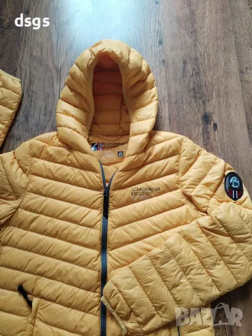 scandinavian explorer down jacket yellow - ултралеко пухено яке ХС, снимка 3 - Якета - 56514557