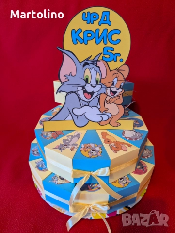 Картонена торта Том и Джери 