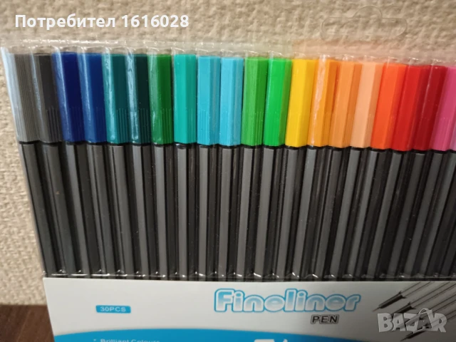 Комплект от 30 бр.цветни тънкописци., снимка 2 - Ученически пособия, канцеларски материали - 51264743