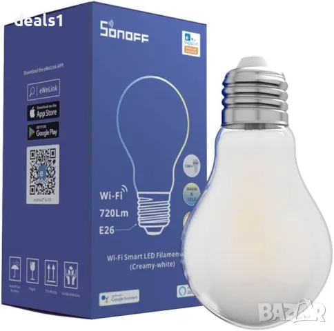 SONOFF B02-F-A19 Интелигентна WiFi LED Филамент Крушка, снимка 2 - Крушки - 48051079