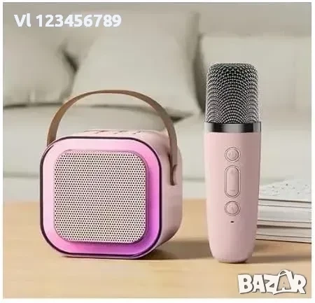 K12 Мини Bluetooth високоговорител С 2 караоке микрофона, снимка 2 - Други - 52258267